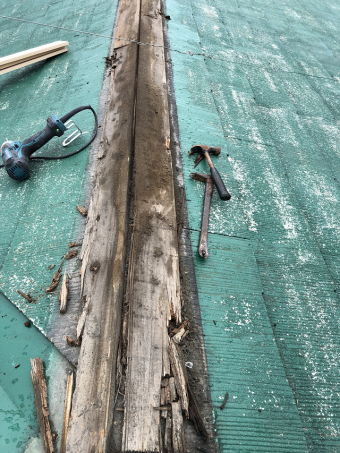 棟板金交換 貫板
