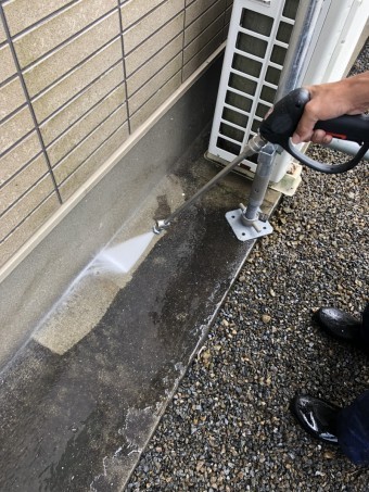 土間 高圧洗浄