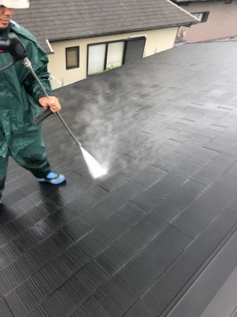 高圧洗浄洗い流し